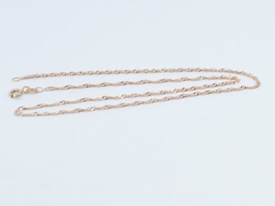 Halskedja Singapore Guld 18K 1,7g, 38,5cm