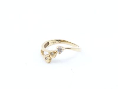 Ring Guld med diamanter 18K 2,3g Ø16