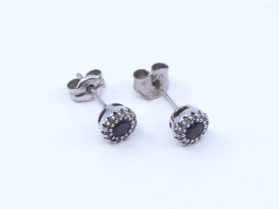 Örhängen Vitguld 18K med sten och diamanter 28xca0,005ct