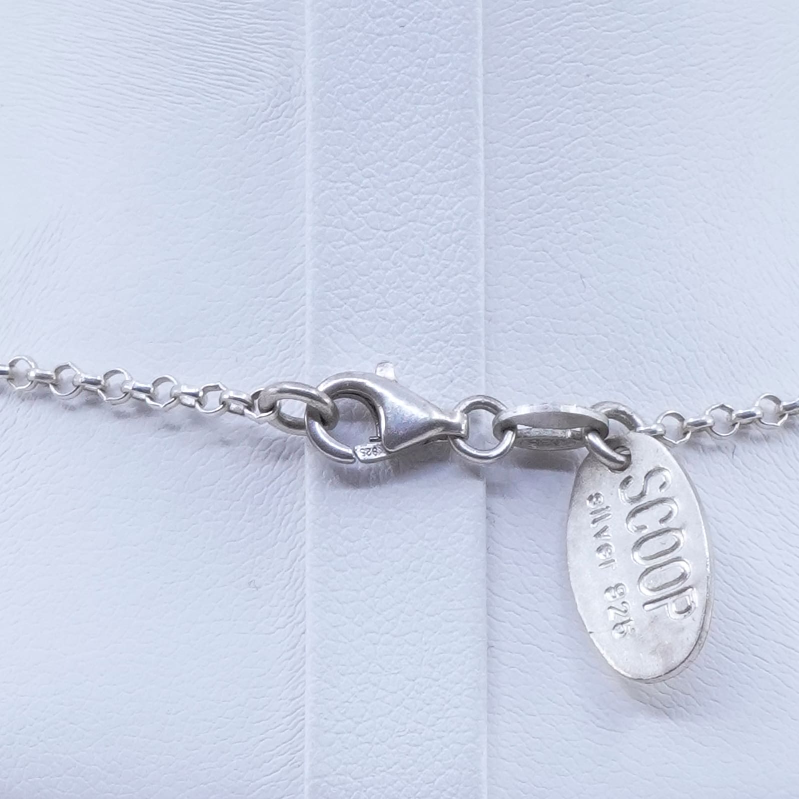 Halskedja Ärtlänk Silver Design Scoop med integrerat hänge