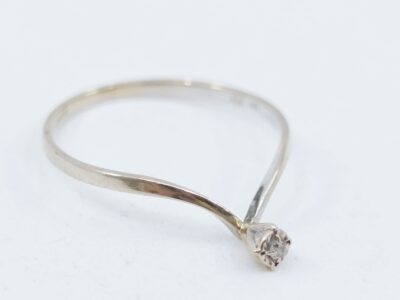 Ring Vitguld med Diamant 1xca0,01ct, 18K 1,  Ø17,5