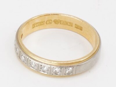 Ring Tvåfärgat guld Ø15½ med diamanter