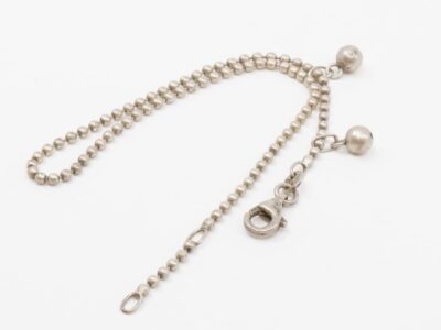Vristlänk Silver S925 4g Längd 24/26cm Bredd 2mm med två hängen