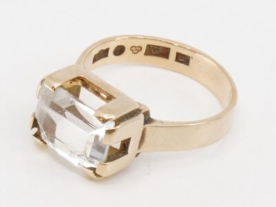 Ring Guld 18K Ø17¼ med vit sten