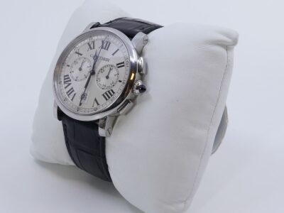 Armbandsur Cartier Rotonde 40mm stål automat datum läderband ref: WSR00002 snr: 118693VX