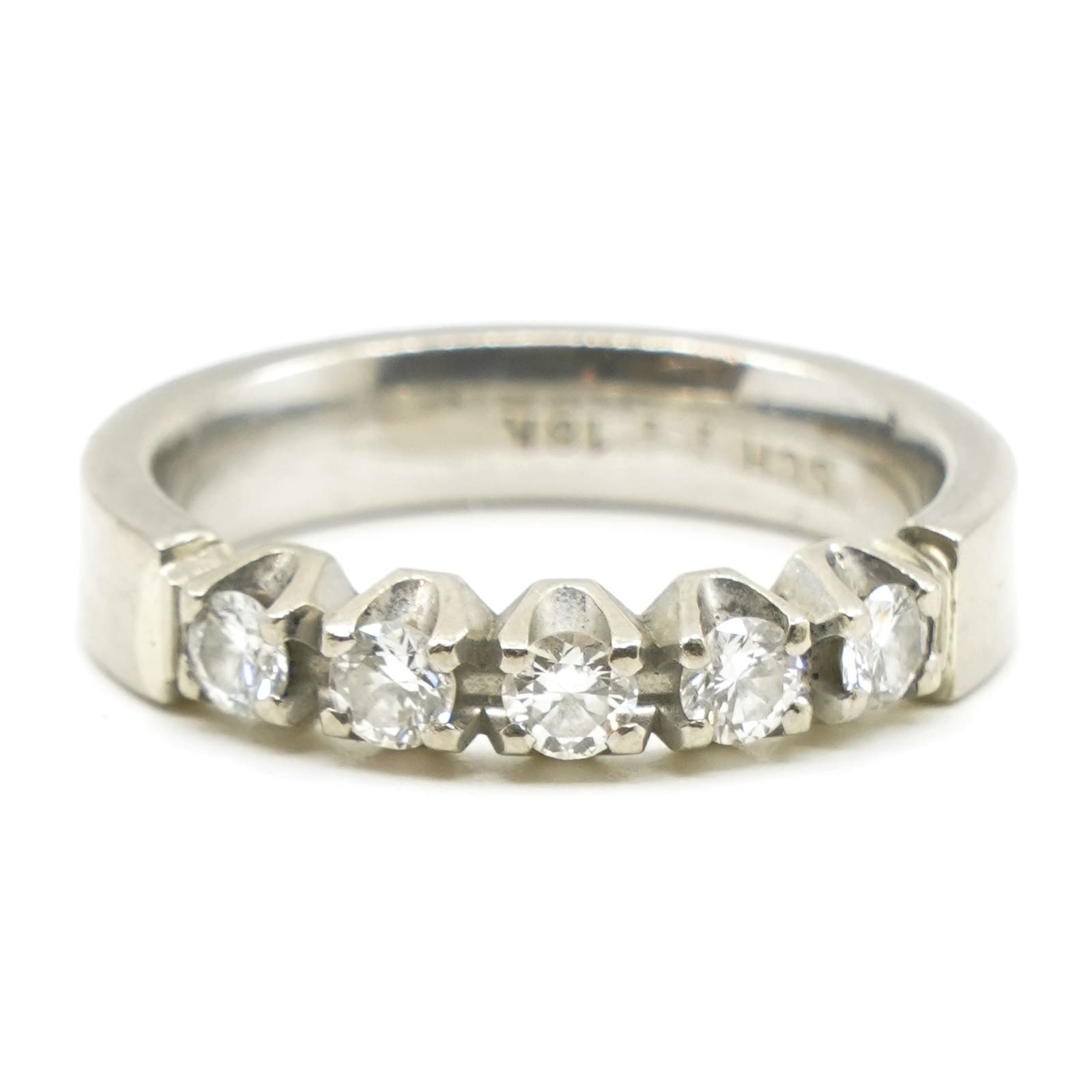 Ring med diamanter 5xca0,10ct Vitguld 18K