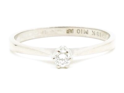 Solitärring Vitguld 18K