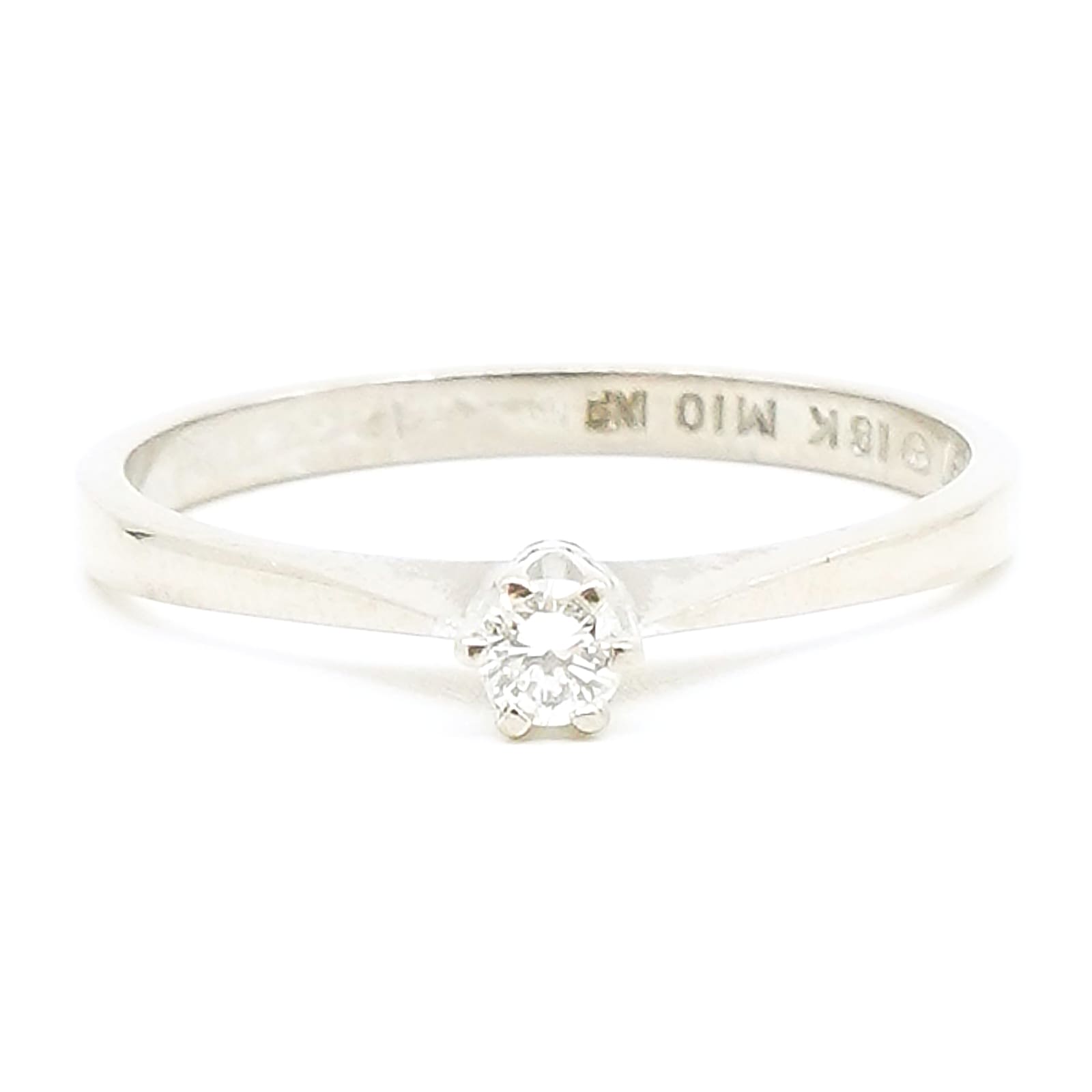 Solitärring Vitguld 18K