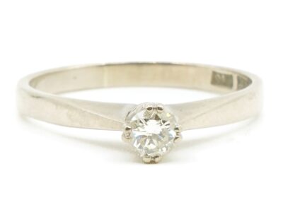 Solitärring Vitguld 18K