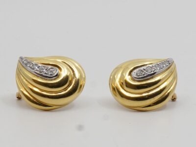 Örhängen Guld 18K med diamanter