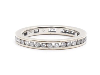 Alliansring vitguld 18K 3,5g Ø17½ med diamanter 33xca0,02ct