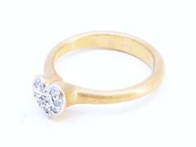 Ring med diamanter 18K tvåfärgad Ø17