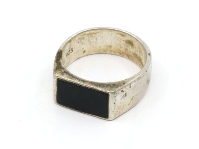 Klackring Silver S925 Med svart sten
