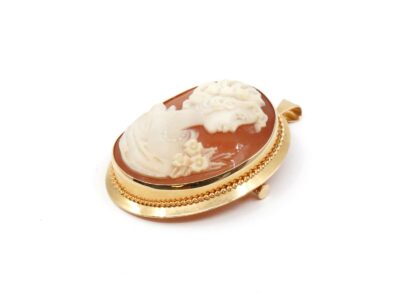 Hänge/berlock/brosch Guld 18K Med came
