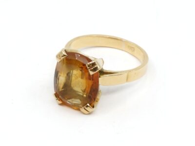 Ring Guld 18K Med orange sten