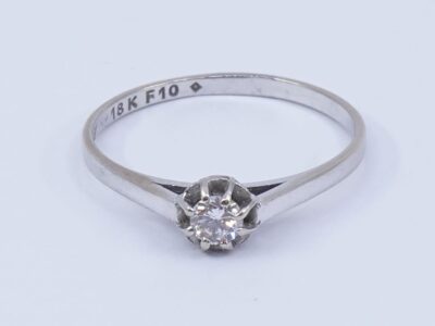 Ring Vitguld 18K