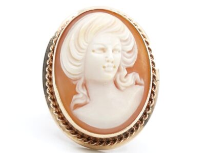 Ring Guld 14K Ø19,75 med Camé