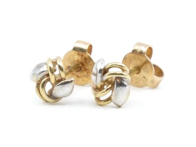 Örhängen tvåfärgade Guld 18K