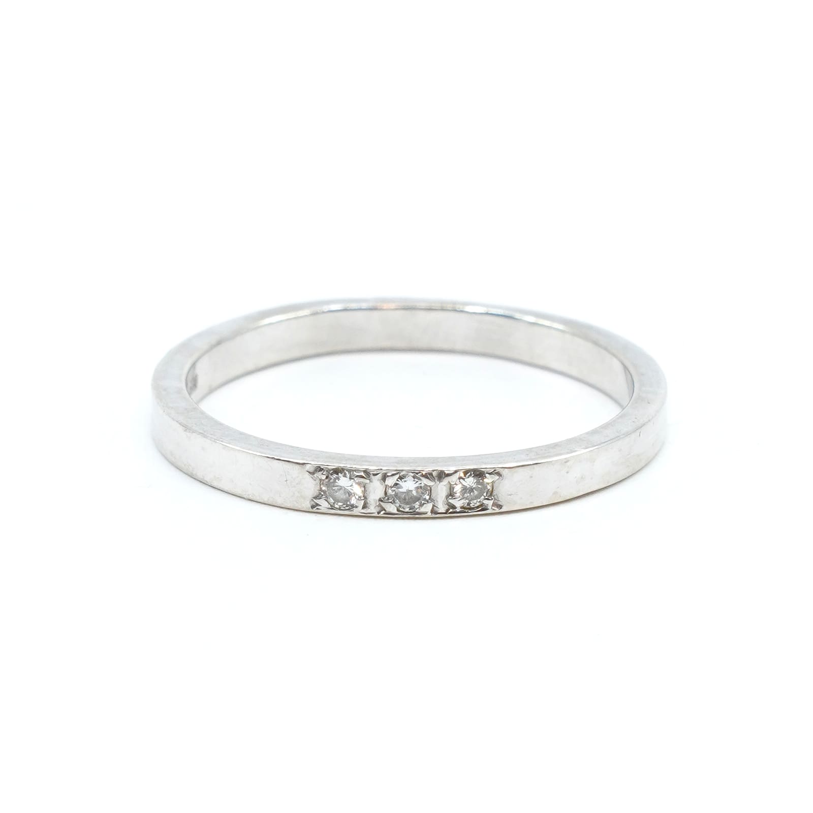 Ring Vitguld 14K Ø18,25 med diamanter