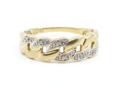 Ring Guld 18K Ø17,5 med diamanter