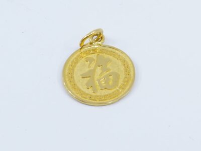 Hänge Guld 23K Bredd 19mm Höjd 28mm