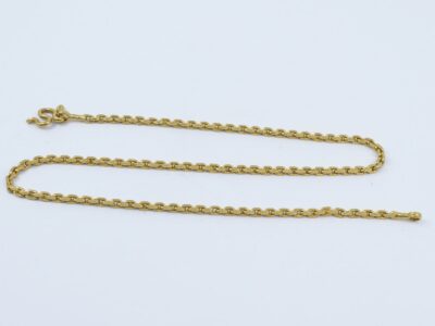 Halskedja Guld 23K 15,1g Längd 34cm Bredd 3mm