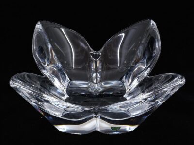 Skål Orrefors Lars Hellsten Lotus glas