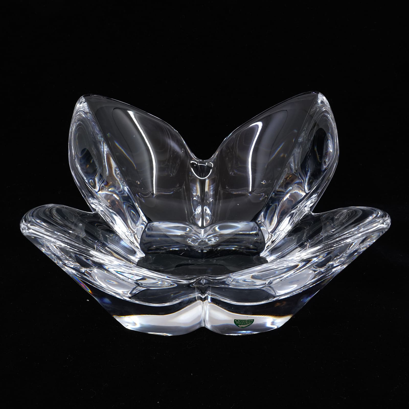 Skål Orrefors Lars Hellsten Lotus glas