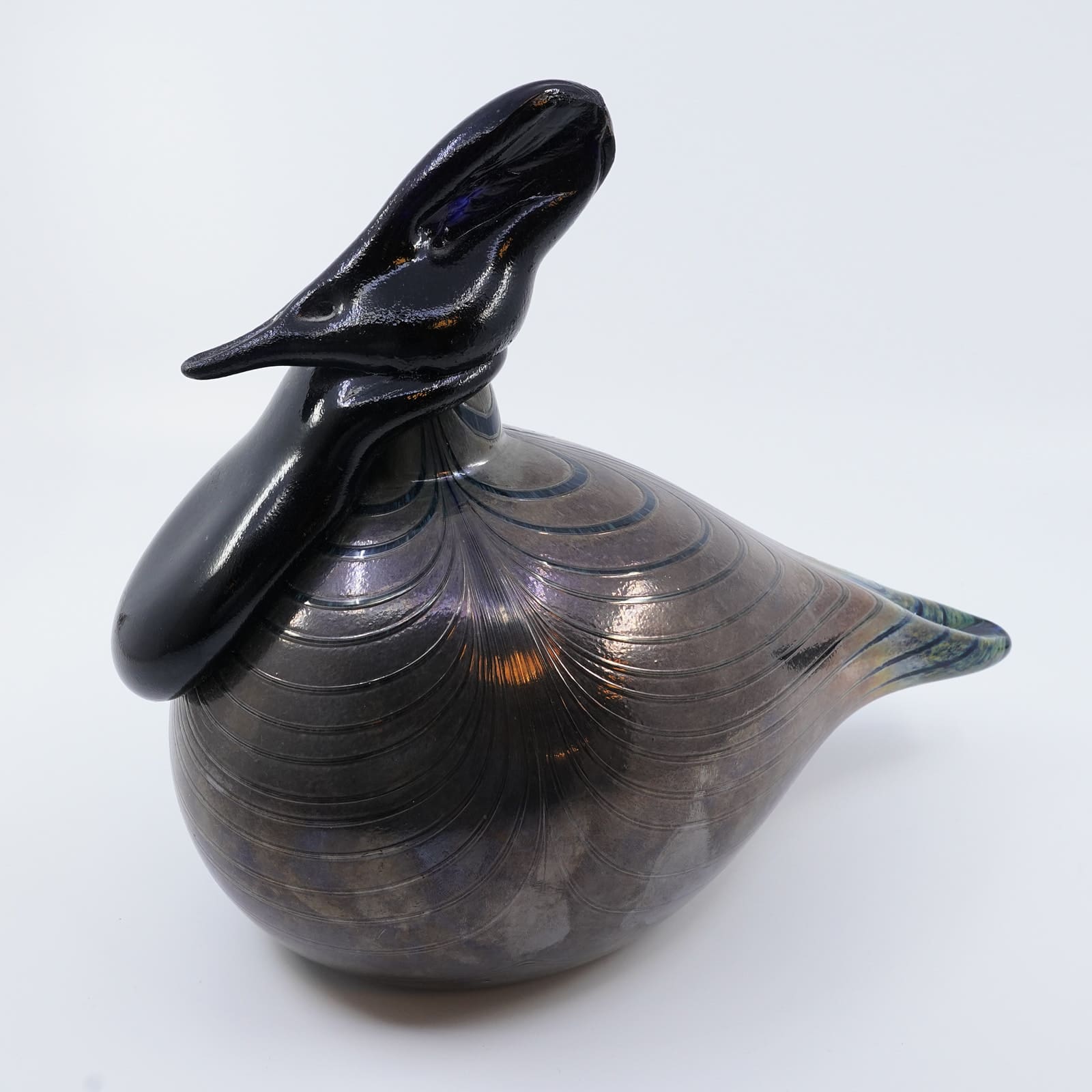 Figurin fågel glas