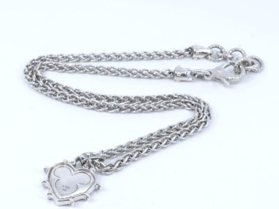 Collier med hjärta, Maria Nilsdotter, DOTTER, Silver 925, 47,5g Längd: 54cm bredd: 4mm med ask