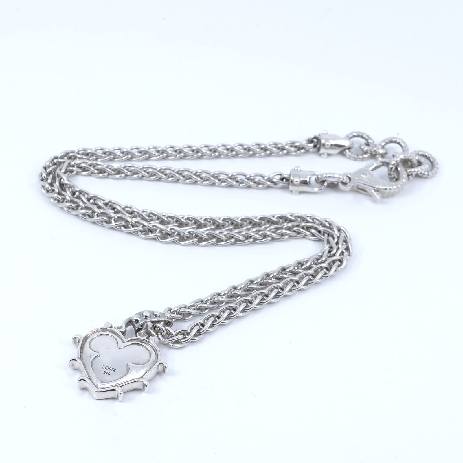 Collier med hjärta, Maria Nilsdotter, DOTTER, Silver 925, 47,5g Längd: 54cm bredd: 4mm med ask