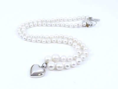 Halsband Hänge hjärta, Maria Nilsdotter, Desire Necklace,Silver S925 26,7g Längd 46,5cm Bredd 5-8mm med låda