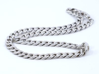 Halskedja Pansar Silver S925 56,6g Längd 45,5cm Bredd 8mm