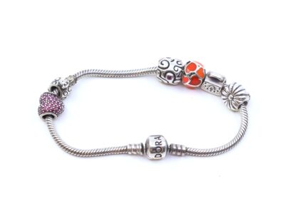 Armband Pandora med 6st berlocker