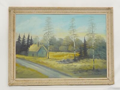 Stig Aspelin (1911-1990) olja på pannå