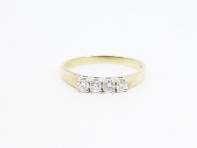 Ring Guld 14K brv 3,3g Ø20¼ med diamanter