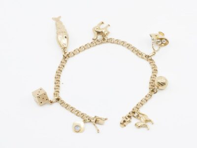 Armband Bismarck med berlocker Guld 18K 16,7g, 19cm