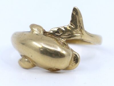 Ring delfin 18K 3,4g Ø17,25 