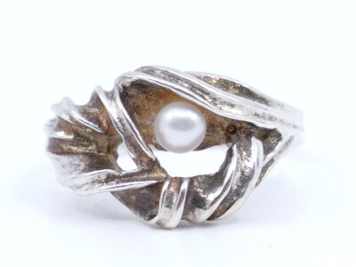 Ring med odlad pärla S925 6,3g Ø18 