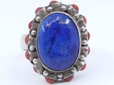 Ring med stenar S925 brv 15,3g Ø19,50