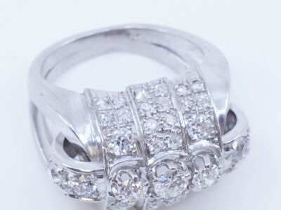 Ring Vitguld med diamanter 18K 16,6g Ø17¾
