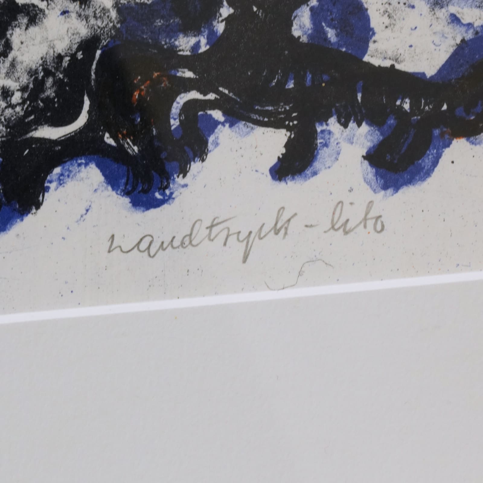 Paul Holsby (1921-2007) Grafiskt blad/ handtryck-lito HC VII/XX "Äppelkungens rike"
