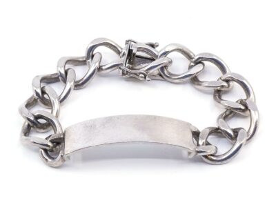 Armband Pansar S925 45,1g 18cm med platta