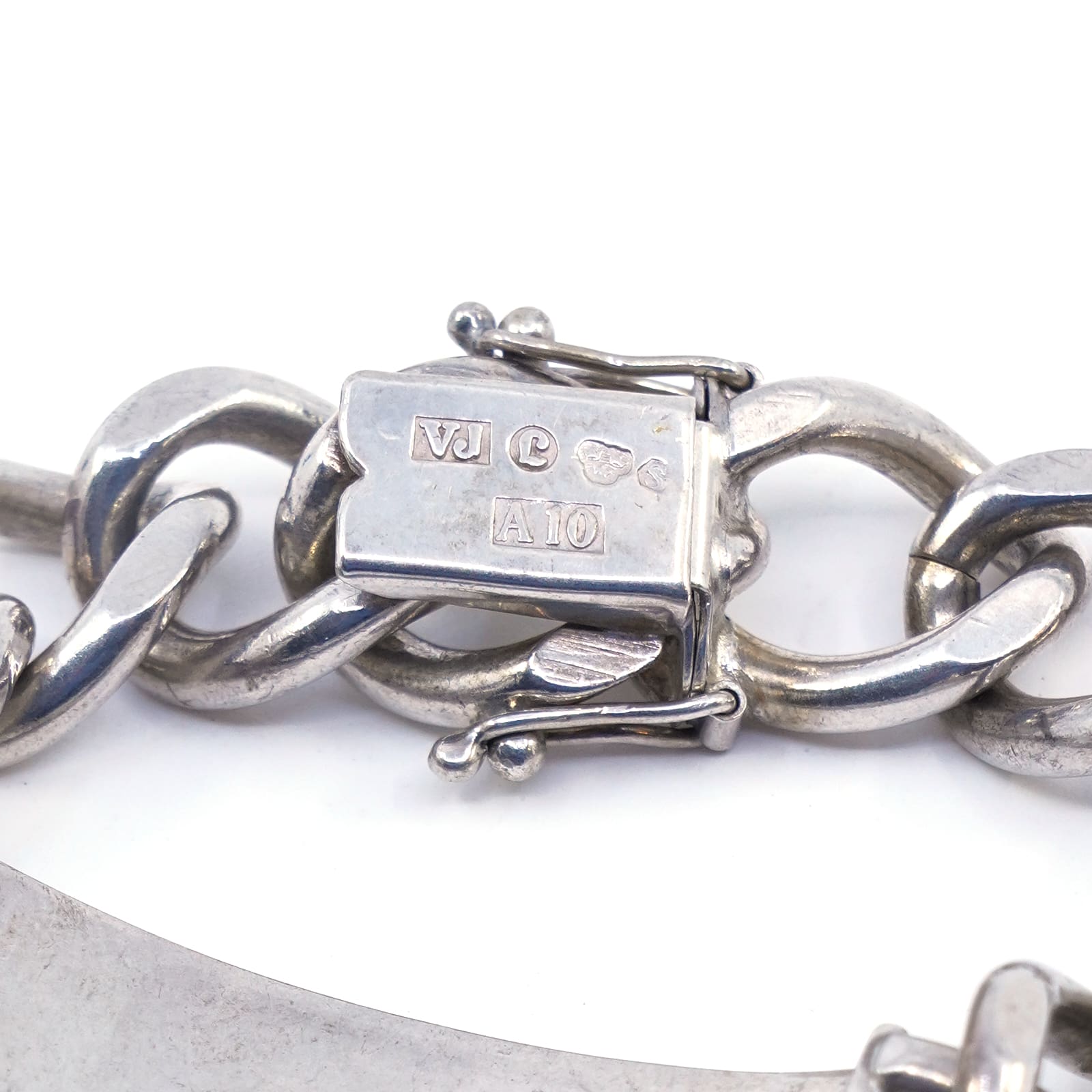 Armband Pansar S925 45,1g 18cm med platta