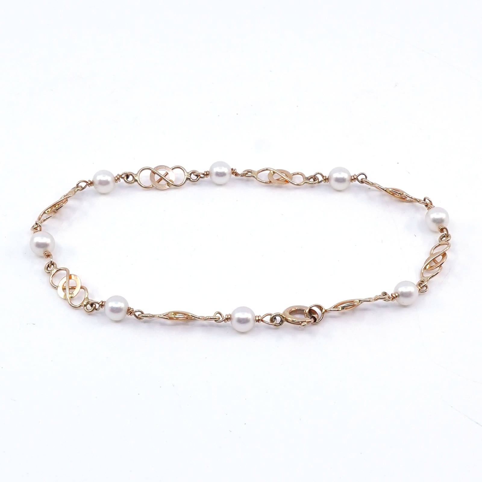 Armband med odlade pärlor Guld 18K 4,6g, 20,5cm