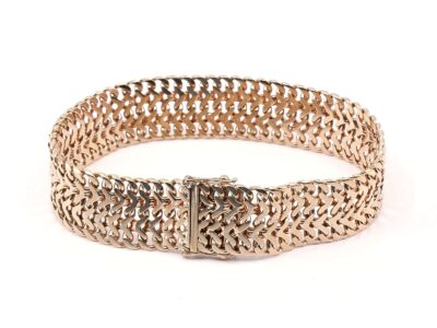 Armband Fiskben Guld 18K 36g, 19cm kistlås