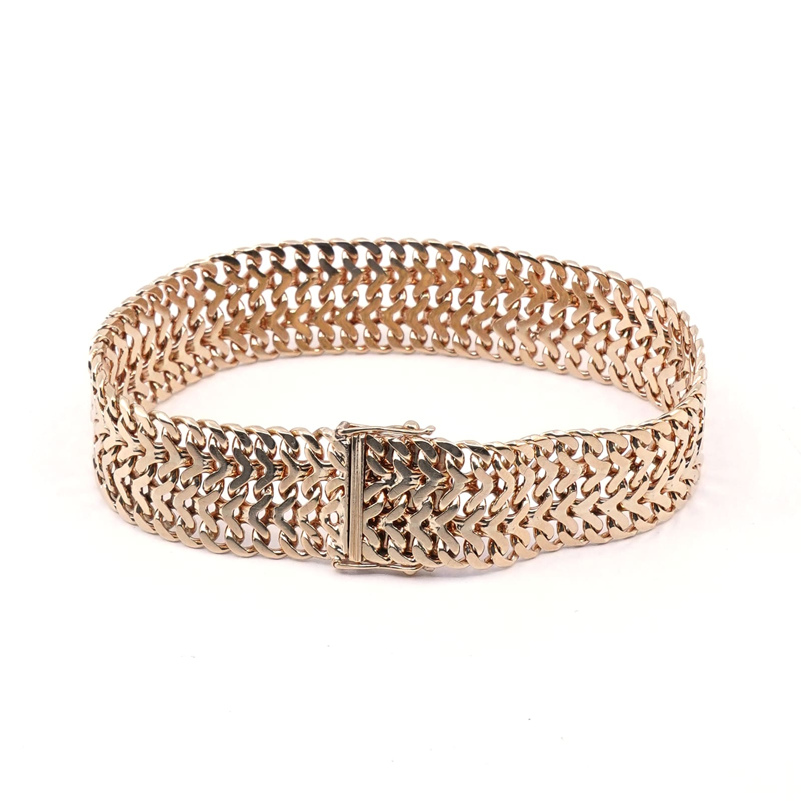 Armband Fiskben Guld 18K 36g, 19cm kistlås