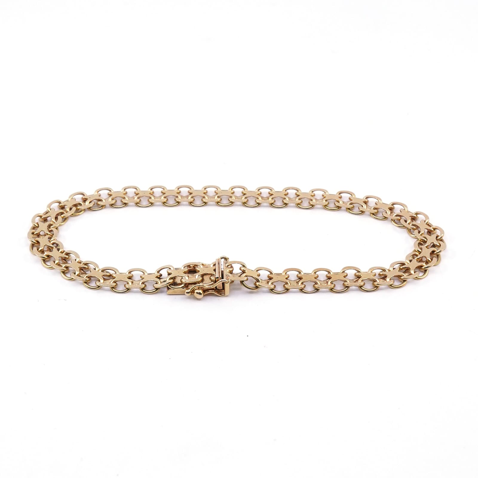 Armband X-länk Guld 18K 10,2g,19cm kistlås
