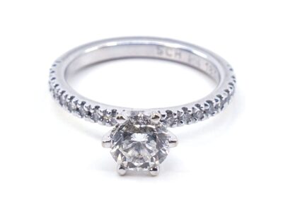 Ring VG 18K med diamant ca1,01ct med cert