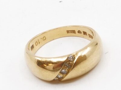 Ring med diamanter Guld 18K 4,7g Ø16¾